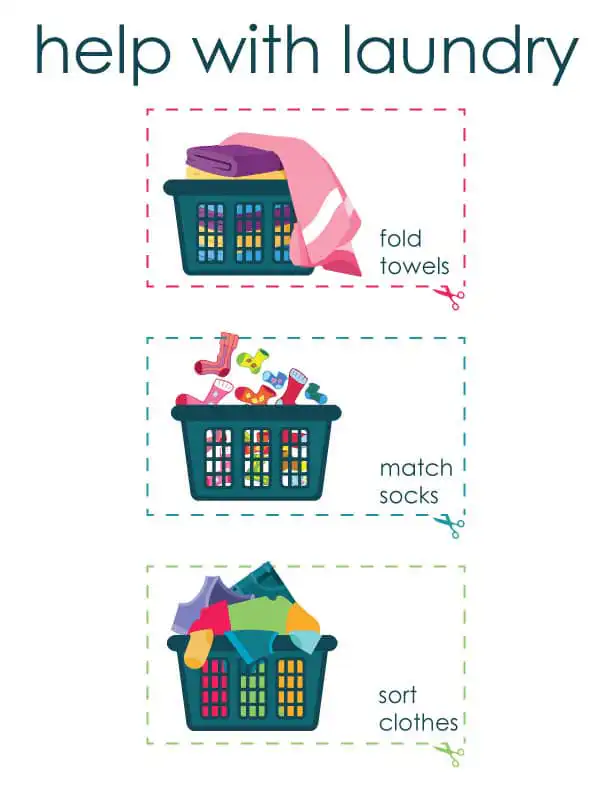 Help with laundry printable activity worksheet for children by Therapy & Beyond
