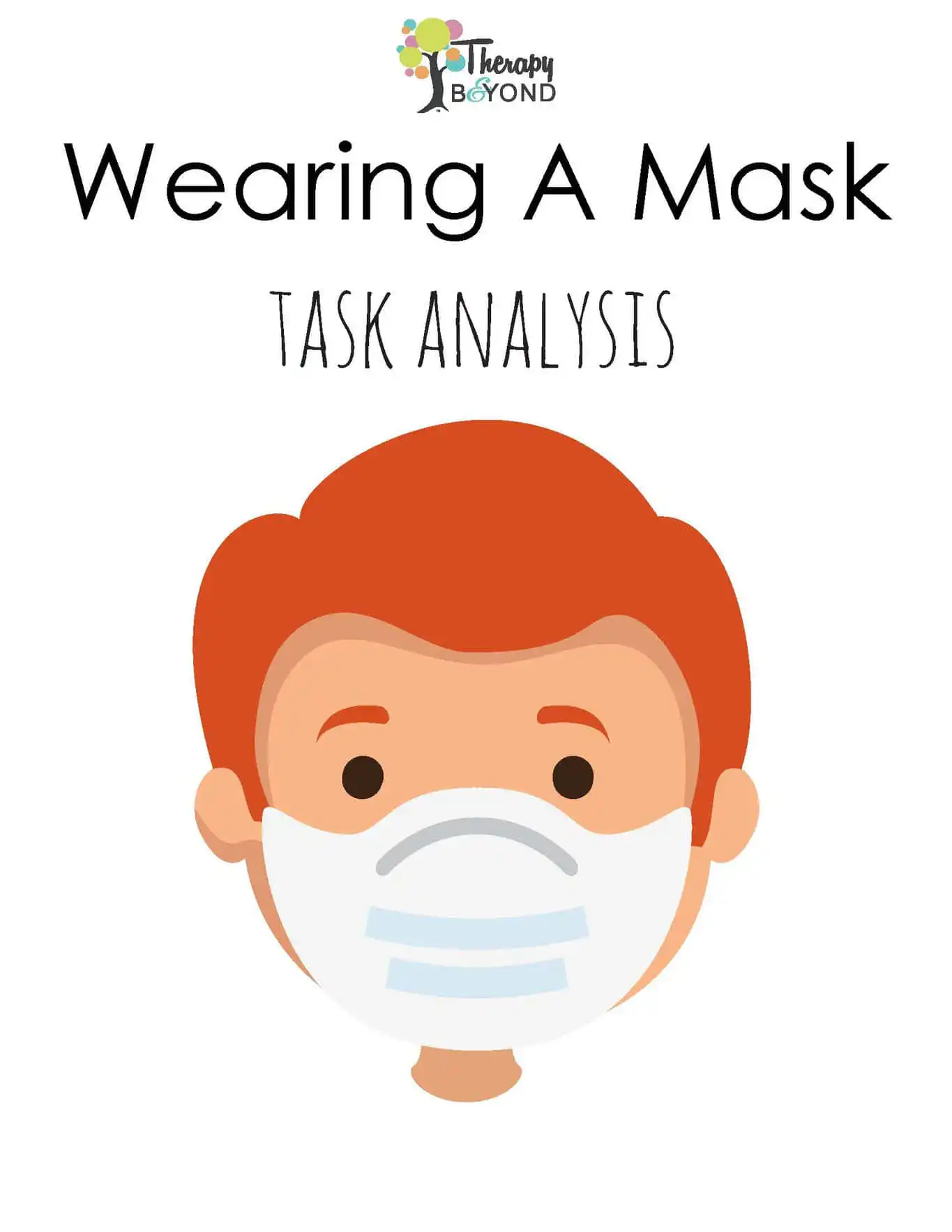 Therapy & Beyond wearing a mask task analysis worksheet for children